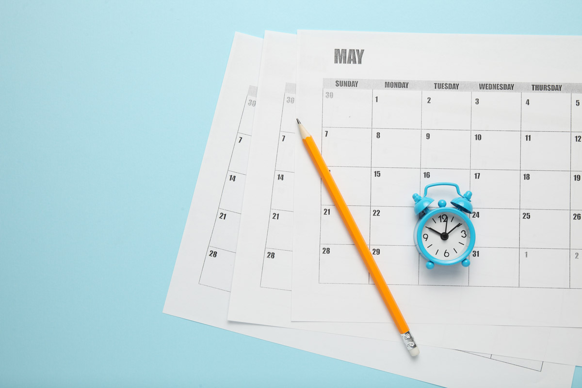 カレンダーと時計